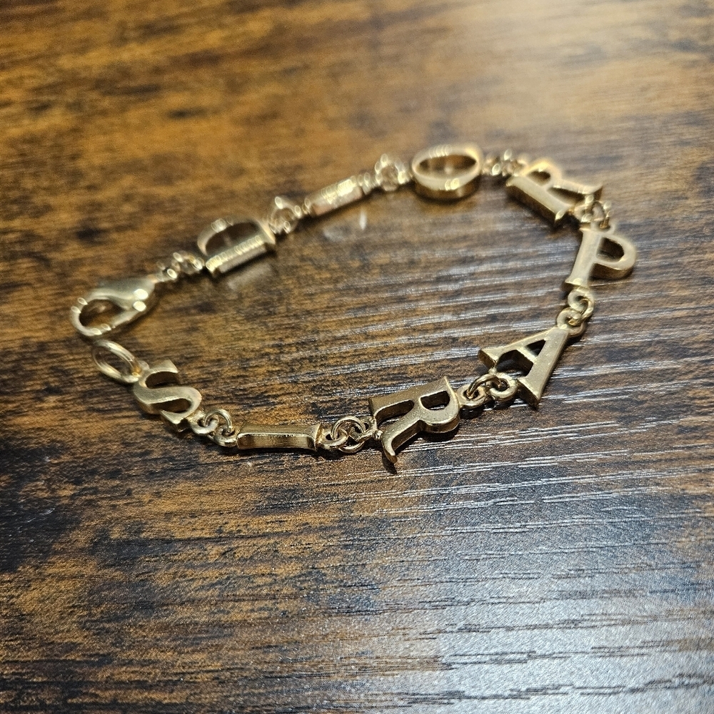 DIOR Gold "Dior Paris" 2000s Bracelet - Picture 7 of 9
